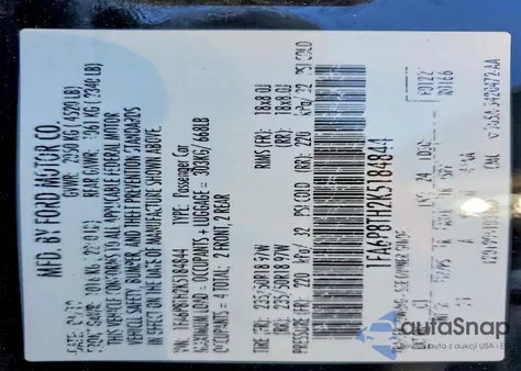 2019 Ford Mustang из США, поврежденный, VIN 1FA6P8TH2K5184844